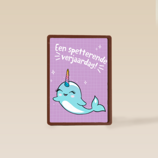 een narwal op je spetterende verjaardag