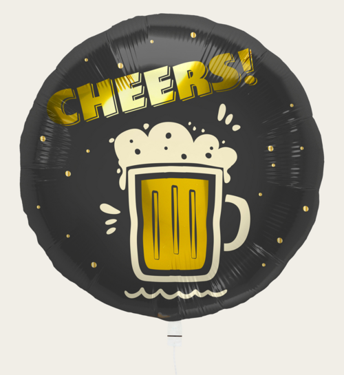 Ballon Cheers Bierpul Goud Zwart