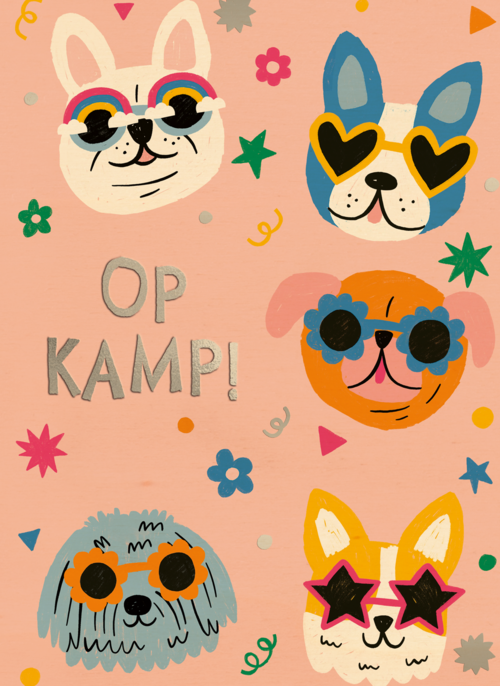 Op kamp hondjes