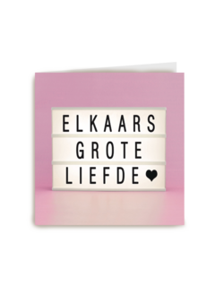 lightbox kaart elkaars grote liefde