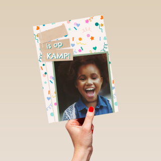 Op Kamp Fotokaart Confetti