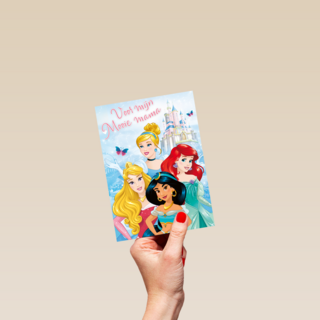 Moederdagkaart prinsessen voor mijn mooie mama