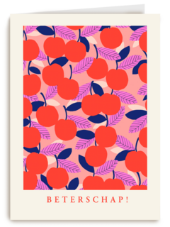 Beterschapskaart met rood fruit