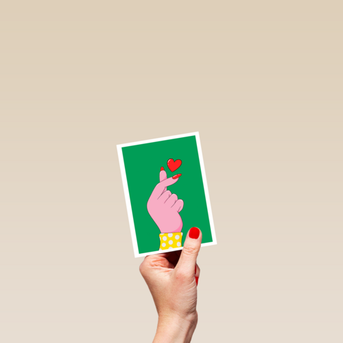 hand maakt hart gebaar