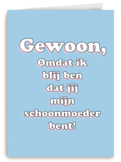 moederdag kaart hip blij dat jij mijn schoonmoeder bent