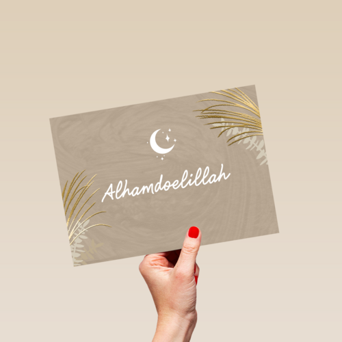 eid mubarak kaart alhamdoelillah