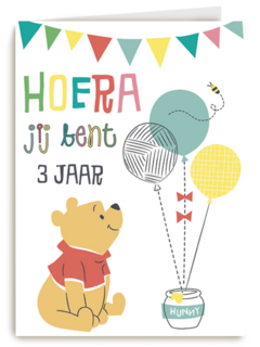 winnie the pooh hoera jij bent zoveel jaar