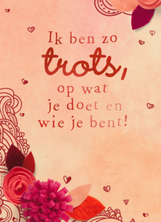 kaart klassiek ik ben zo trots op wie je bent