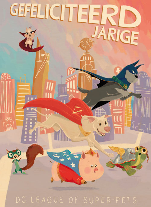 SuperPets kaart gefeliciteerd jarige