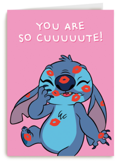 Valentijnskaart Stitch you are so cuuuuute
