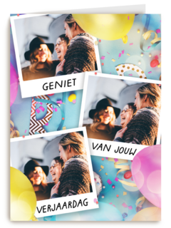 verjaardag fotokaart geniet van jouw verjaardag