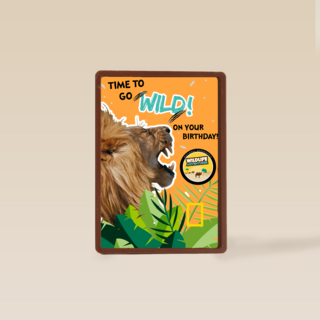 verjaardag kaart time to go wild