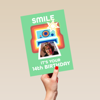 smile for the polaroid for your 14th birthday