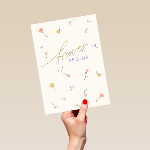 forever begins on your wedding day with flowers