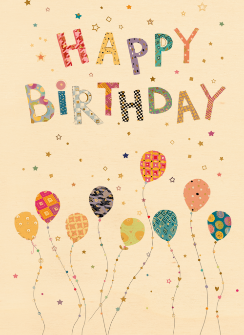 Houten Kaart Verjaardagskaarten | Hallmark | Verjaardag Kaart Klassiek Ballonnen Turnowsky