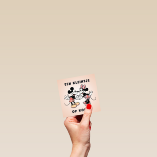 Een kleintjte op komst Mickey en Minnie Mouse