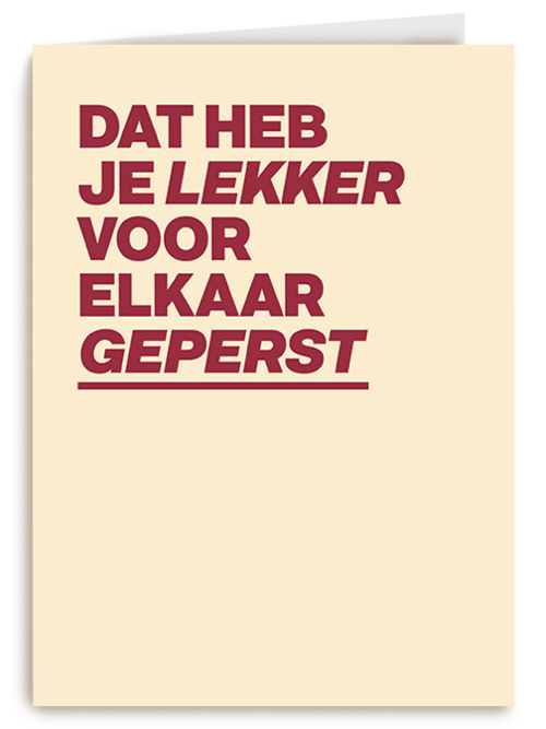 Kaart Hallmark | Geboorte Felicitatie Zwangerschapsverlof | C Dat Heb Je Lekker Voor Elkaar Geperst