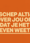 Ik schep altijd over jou op AndC