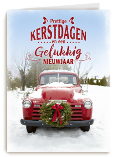 pick up truck in de sneeuw