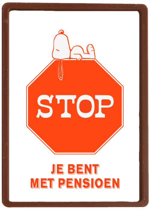 Chocolade Kaart Pensioen | Hallmark | Chocolade Kaart Hallmark | Pensioen | Pensioen Kaart Snoopy Stop