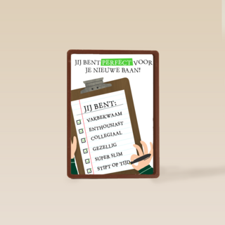 nieuwe baan kaart perfect voor je nieuwe baan