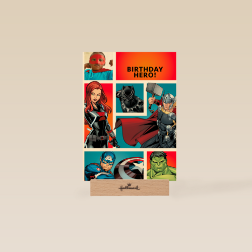 Avengers fotokaart Birthday Hero