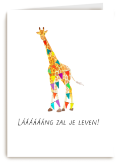 Laaaaaaaaang zal je leven kaart met giraf