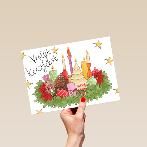 Kerstkaart matia studio vrolijk kerstfeest