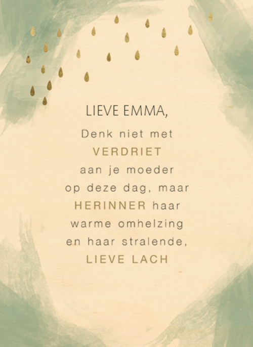 Houten Kaart Condoleance Kaarten Herinnering Moederdag | Houten Kaart Hallmark | Condoleance Kaarten Herinnering Moederdag | Herinner Je