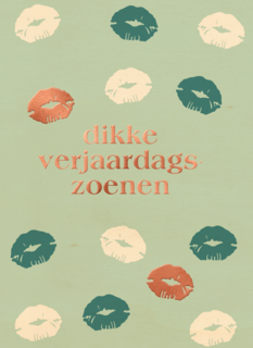dikke gekleurde verjaardgszoenen
