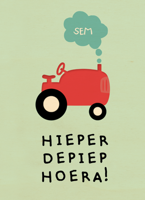 Houten Kaart Verjaardagskaarten | Verjaardagskaart Tractor