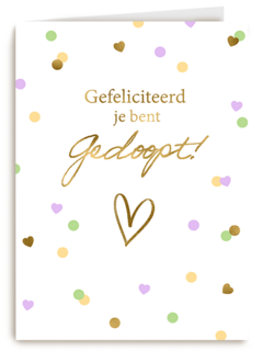 Gefeliciteerd gedoopt confetti