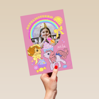 My Little Pony Gefeliciteerd Fotokaart