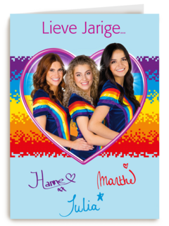 k3 verjaardag kaart hart lieve jarige