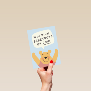 goed gedaan kaart winnie de pooh wij zijn beretrots op jou