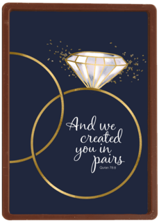 Huwelijk kaart And we created you in pairs