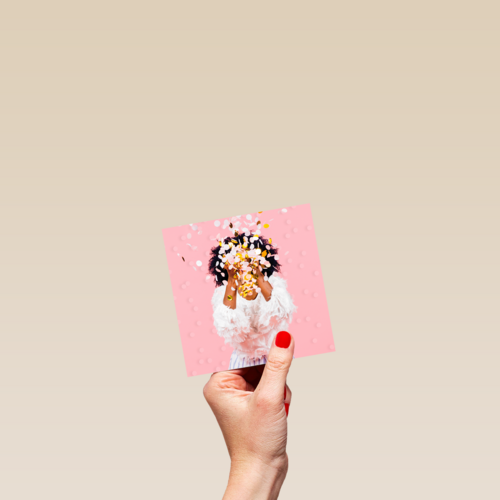 Verjaardagskaart vrouw grote confetti