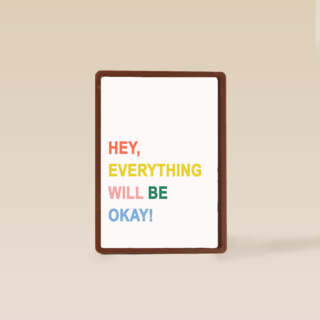 Sterktekaart everything will be ok Engels