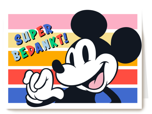Bedankt kaart Mickey Mouse