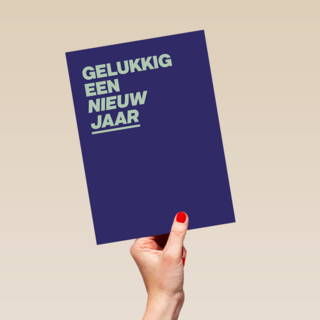 nieuwjaarskaart gelukkig een nieuw jaar