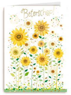 beterschap kaart klassiek zonnebloemen turnowsky