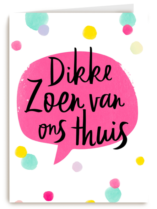 op kamp kaart dikke zoen van ons thuis