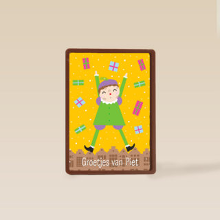 Sinterklaaskaart Groetjes van Piet