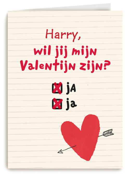 Wil jij mijn valentijn zijn naam