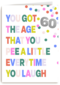 Verjaardagskaart 60 pee every time you laugh