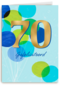Verjaardagskaart 70 met ballonnen