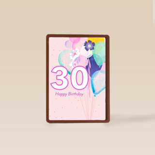verjaardag kaart 30 klassiek
