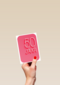 Verjaardagskaart 50 jaar roze rood