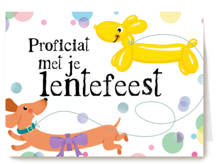 Ballonhond Proficiat met je lentefeest