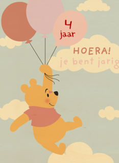 verjaardag kaart meisje winnie de poeh ballonnen